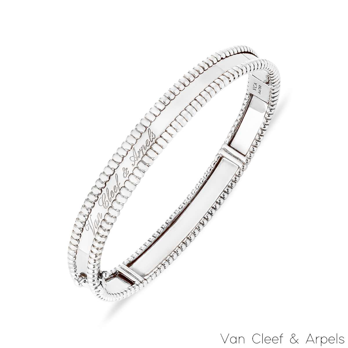Van Cleef & Arpels White Gold Perl�e Signature Medium Bracelet VCARN5B000